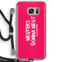 Neuters (roze): Samsung Galaxy S7 Transparant Hoesje met koord