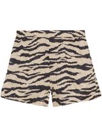 GANNI short à imprimé zébré - Noir