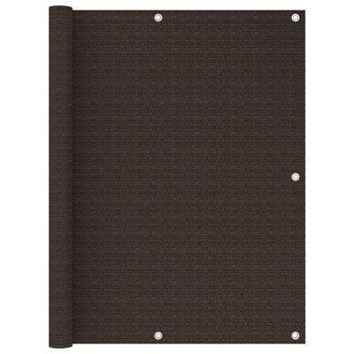 VidaXL Balkonscherm 120x600 cm hdpe bruin