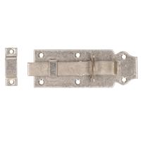 Deltafix schuifslot/hangslotschuif - 1x - 12 x 4.5cm - RVS - deur - schutting - hek - thumbnail