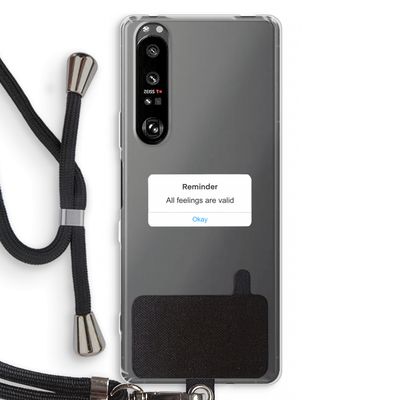 Reminder: Sony Xperia 1 III Transparant Hoesje met koord