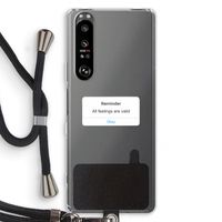 Reminder: Sony Xperia 1 III Transparant Hoesje met koord