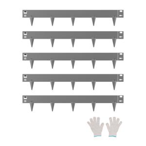 VEVOR gazonrand, tuinpalissade, perkrand, verpakking van 5, 990x156mm
