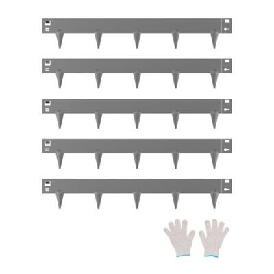 VEVOR gazonrand, tuinpalissade, perkrand, verpakking van 5, 990x156mm