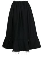 Comme Des Garçons Comme Des Garçons jupe mi-longue à effet usé - Noir