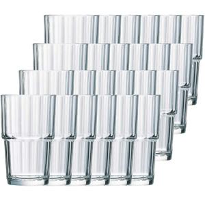 Arcoroc Longdrinkglazen Norvege - 24x stuks - glas - 270 ml - Koffie/thee glazen - Stapelbaar