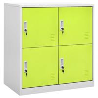 Lockerkast 90x45x92,5 cm staal lichtgrijs en groen