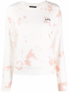 A.P.C. sweat à effet taches de peinture - Blanc