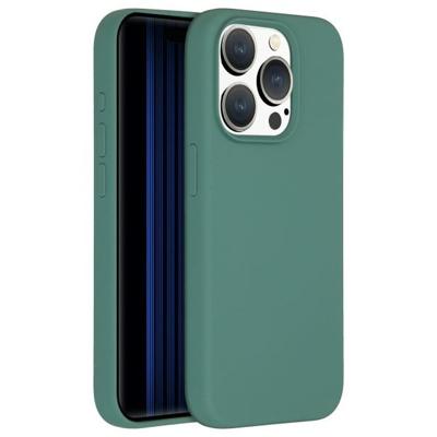AccezzLiquid Silicone Backcover met MagSafe iPhone 15 Pro Telefoonhoesje Groen