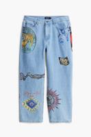 Jeans met patches - BLUE - 34