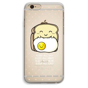 Sleep All Day: iPhone 6 Plus / 6S Plus Transparant Hoesje