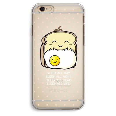 Sleep All Day: iPhone 6 Plus / 6S Plus Transparant Hoesje