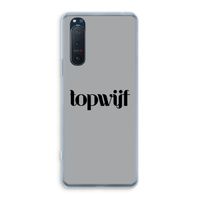 Topwijf Grijs Zwart: Sony Xperia 5 II Transparant Hoesje