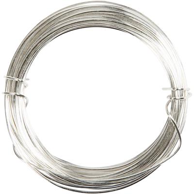 Creativ Company Verzilverd draad, dikte 0,8 mm, verzilverd, 6 m/ 1 rol