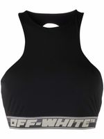 Off-White brassière de sport à bande logo - Noir