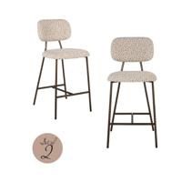 Counterstoel Xenia beige luipaard brandvertragend (Set van 2) Counterstoel Xenia beige luipaard brandvertragend (Set van 2)