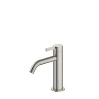 Hotbath Ace - Wastafelmengkraan - zonder Waste - Laag - Geborsteld Nikkel - Opbouw - Messing