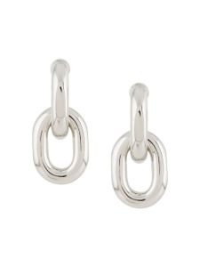 Rabanne boucles d'oreilles pendantes à design épais - Argent