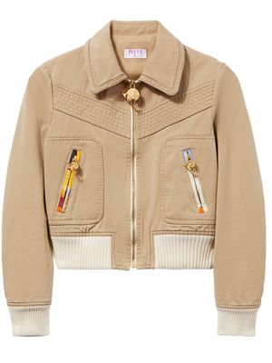 PUCCI veste bomber poches imprimées - Tons neutres
