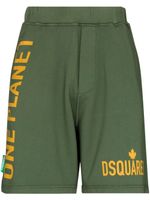 DSQUARED2 short de sport à logo imprimé - Vert