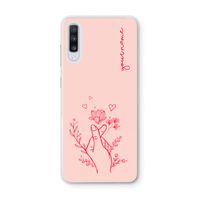 Giving Flowers: Samsung Galaxy A70 Transparant Hoesje Giving Flowers: Samsung Galaxy A70 Transparant Hoesje