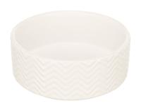 Trixie voerbak / drinkbak wave keramiek wit