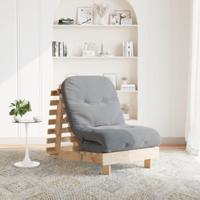 Futon slaapbank met matras 70x206x11 cm massief grenenhout