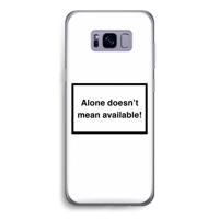 Alone: Samsung Galaxy S8 Transparant Hoesje - thumbnail