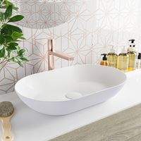 MONDIAZ ONNI Waskom solid surface 55cm kleur Cale / Talc