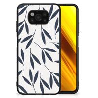 Xiaomi Poco X3 | X3 Pro Bloemen Hoesje Leaves Blue