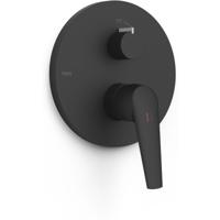 Douchekraan afbouwdeel Tres Fuji | Inbouw | Mengkraan | 2-weg | Rond | Zwart mat
