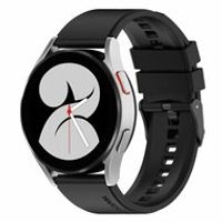 Siliconen gesp bandje - Zwart - Samsung Galaxy Watch - 42mm - thumbnail