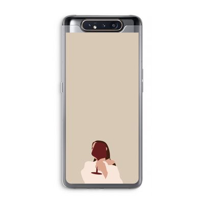 I drink wine: Samsung Galaxy A80 Transparant Hoesje