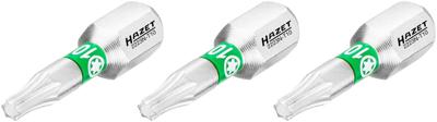 HAZET Bit 2223N-T10/3 · 1/4 inch (6,3 mm) zeskant massief · Binnen-TORX®-profiel · 3-delig · SW T10