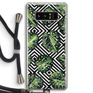 Geometrische jungle: Samsung Galaxy Note 8 Transparant Hoesje met koord