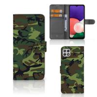 Samsung Galaxy A22 5G | Telefoon Hoesje | Army Dark