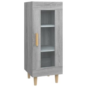 vidaXL Dressoir 34,5x34x90 cm bewerkt hout grijs sonoma eikenkleurig