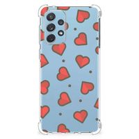 Samsung Galaxy A73 Doorzichtige Silicone Hoesje Hearts - thumbnail