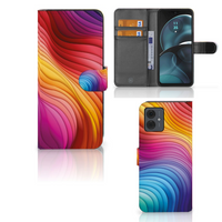 Book Case voor Motorola Moto G14 Regenboog