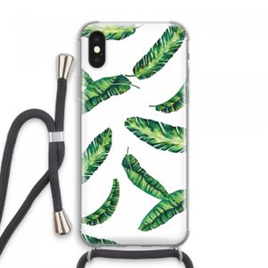 Lange bladeren: iPhone XS Max Transparant Hoesje met koord