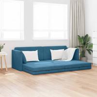 Vloerslaapbank Blauw 213 x 76 x 77 cm Fluweel