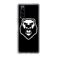 Angry Bear (black): Sony Xperia 5 Transparant Hoesje