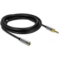 DeLOCK stereo jack 3,5 mm 3-pin male > female verlengkabel (zwart, 2 meter)