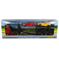 2-Play die-cast vrachtwagen transporter met auto&apos;s, 26cm