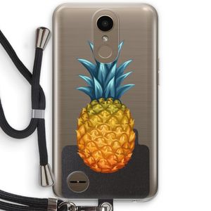 Grote ananas: LG K10 (2017) Transparant Hoesje met koord