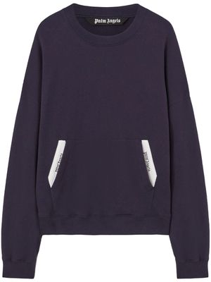 Palm Angels sweat Sartorial Tape à col rond - Bleu