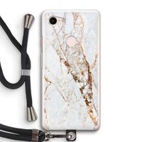 Goud marmer: Pixel 3 Transparant Hoesje met koord