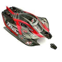 Body Painted with Decals Typhon 6S, Black/Red (ARA406120) - thumbnail