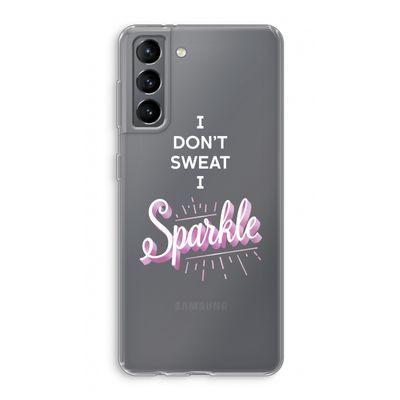 Sparkle quote: Samsung Galaxy S21 Transparant Hoesje