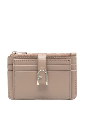 Furla portefeuille en cuir à plaque logo - Tons neutres